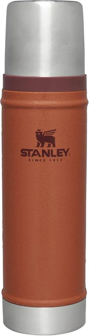 Stanley Classic Legendary Vacuum Bottle 20 oz | Wide Mouth with Leakproof Cup Lid | Keep Drinks Hot or Cold | Packable for Travel | Insulated Stainless Steel Thermos | BPA-Free | Hammertone Clay