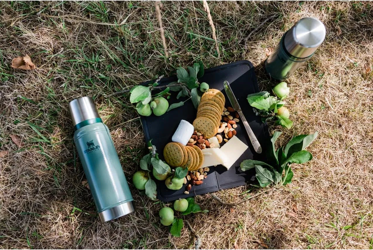 Stanley Classic Legendary Vacuum Bottle 20 oz | Wide Mouth with Leakproof Cup Lid | Keep Drinks Hot or Cold | Packable for Travel | Insulated Stainless Steel Thermos | BPA-Free | Hammertone Clay