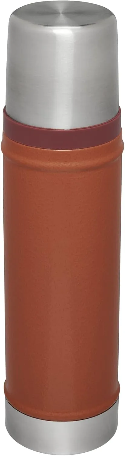 Stanley Classic Legendary Vacuum Bottle 20 oz | Wide Mouth with Leakproof Cup Lid | Keep Drinks Hot or Cold | Packable for Travel | Insulated Stainless Steel Thermos | BPA-Free | Hammertone Clay