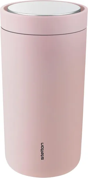 Stelton To-Go Click - Thermal Mug, Double-Walled Insulated Flask, Rustproof, Leak-Proof Coffee Mug/Tea Mug with Smart Click Lid - Hot & Cold Drinks - 0.2 Litres, Rose