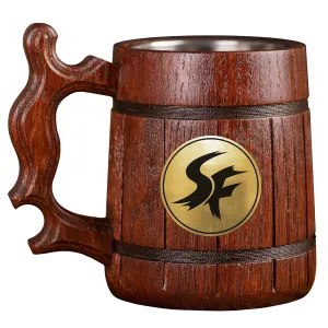Street Fighter Beer Stein, Personalized Super Smash Bros Wooden Beer Mug, Custom Beer Stein