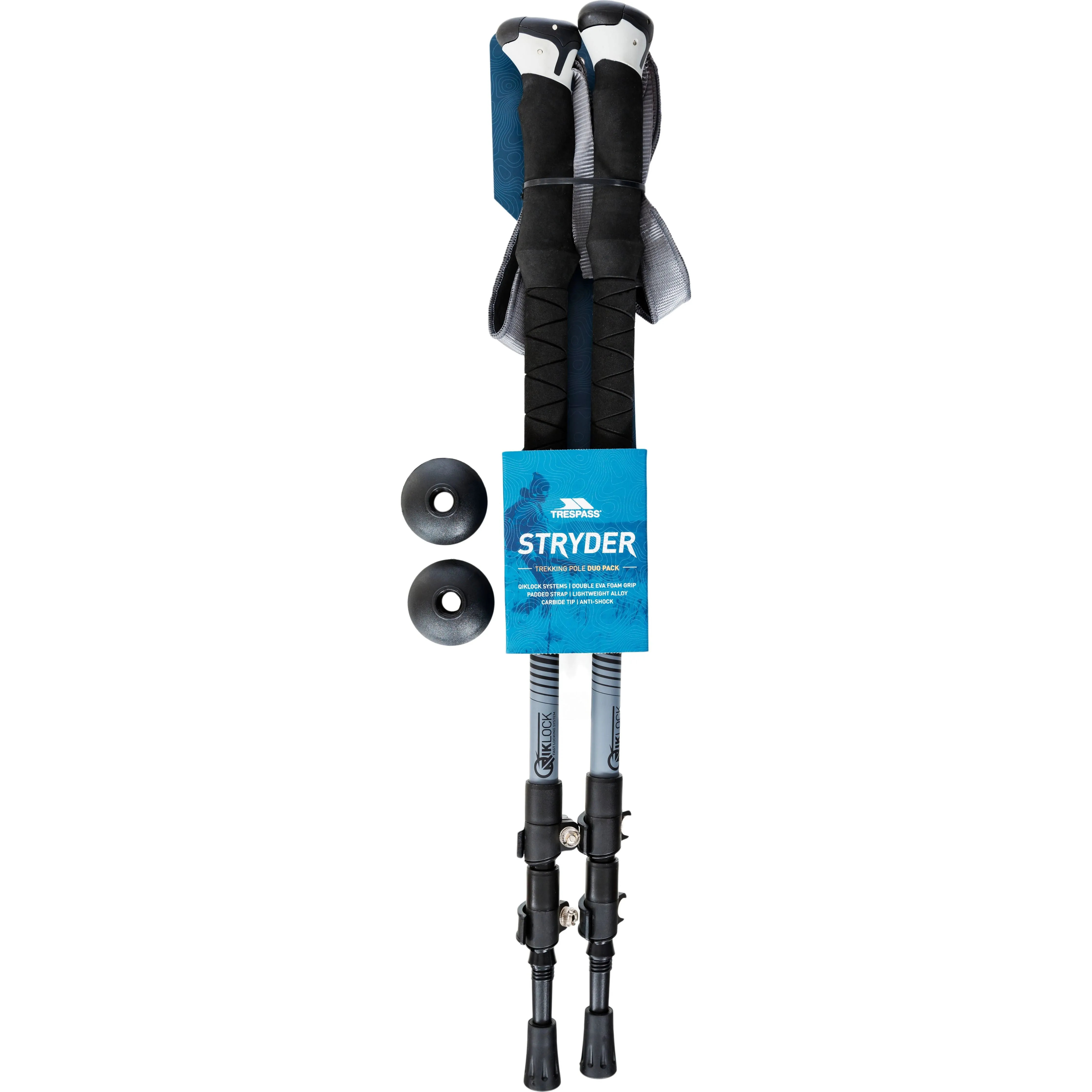 Stryder - 2 Pc Walking Pole Set - Black