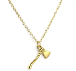 Stunning Firefighter's Axe Necklace