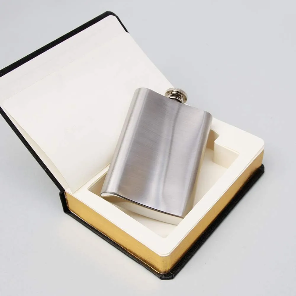 Suck UK Bible Flask - The Good Book Secret Alcohol Stash - Hidden Booze Container & Festival Drink Smuggler - Discreet Holy Water Hip Flask in Hollowed Book - Funny Gag Gift for Men & Drinkers