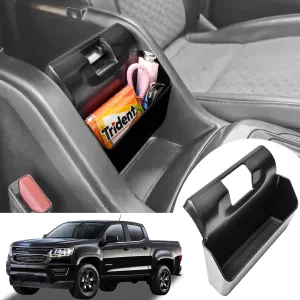 TACOBRO Center Console Hanging Storage Organizer Compatible with GMC Canyon and Chevy Colorado 2014 2015 2016 2017 2018 2019 2020 2021 2022 Accessories, Adds Armrest Box Extra Storage For Small Items