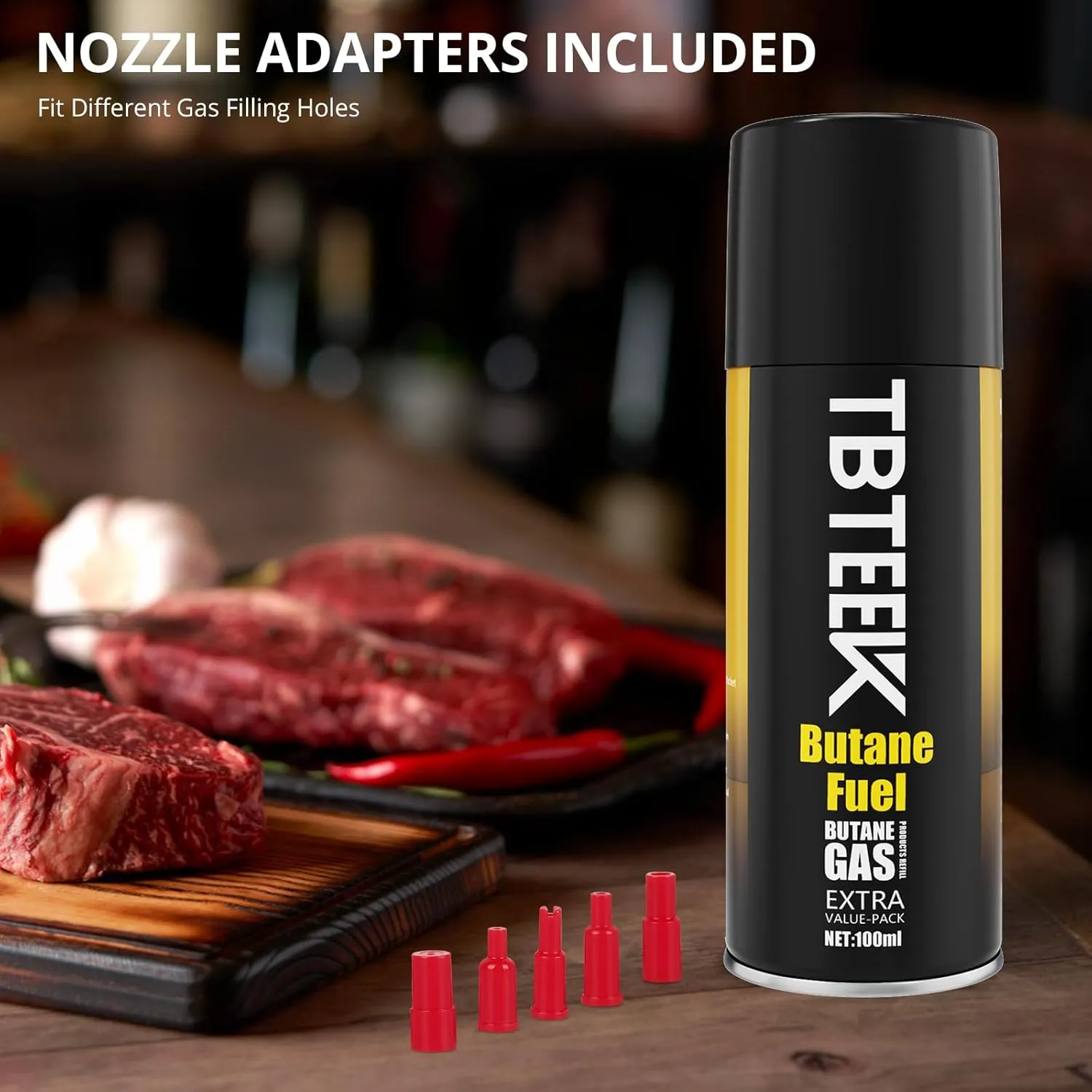 TBTeek Butane Refill, Ultra-Refined Lighter Fluid Refill, Butane Fuel Refill, Butane Canister for Torch Lighter, Butane Torch, Kitchen Blow Torch (3 Can)