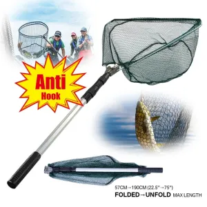 Telescopic Landing Net Folding Fishing Pole
