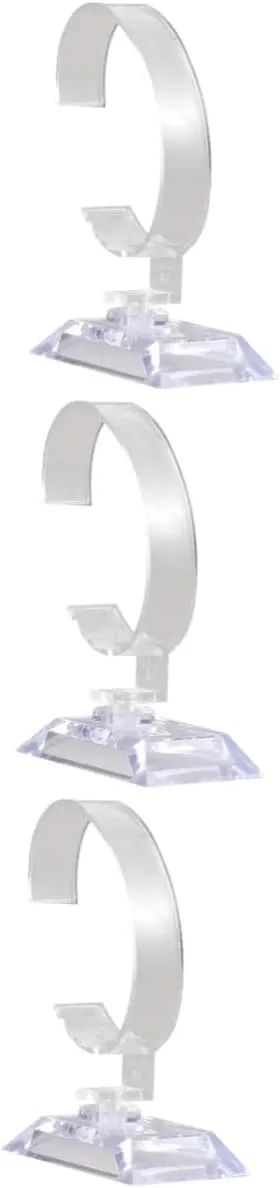 TENDYCOCO 18 Pcs Plastic Watch Display Stand Jewelry Rack Pocket Watch Display Dome Belt Display Stand Pin Display Jewelry Tray Jewelry Hanger Watch Holder Stand Display Rack Watch Stand Pvc