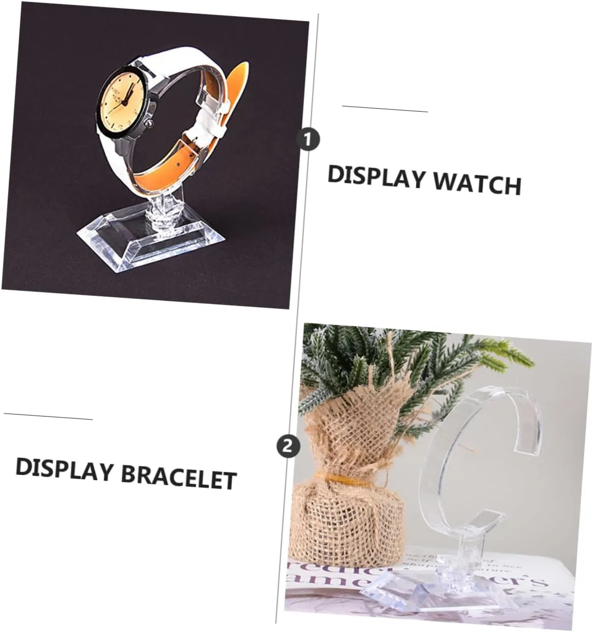 TENDYCOCO 18 Pcs Plastic Watch Display Stand Jewelry Rack Pocket Watch Display Dome Belt Display Stand Pin Display Jewelry Tray Jewelry Hanger Watch Holder Stand Display Rack Watch Stand Pvc