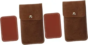 TENDYCOCO 2pcs Travel Suede Bag Wall Hanging Storage Glasses Chain Sunglasses Strap Holder Watch Travel Pouch Watch Protector Holder Wallet Digital Watch Phone Brown