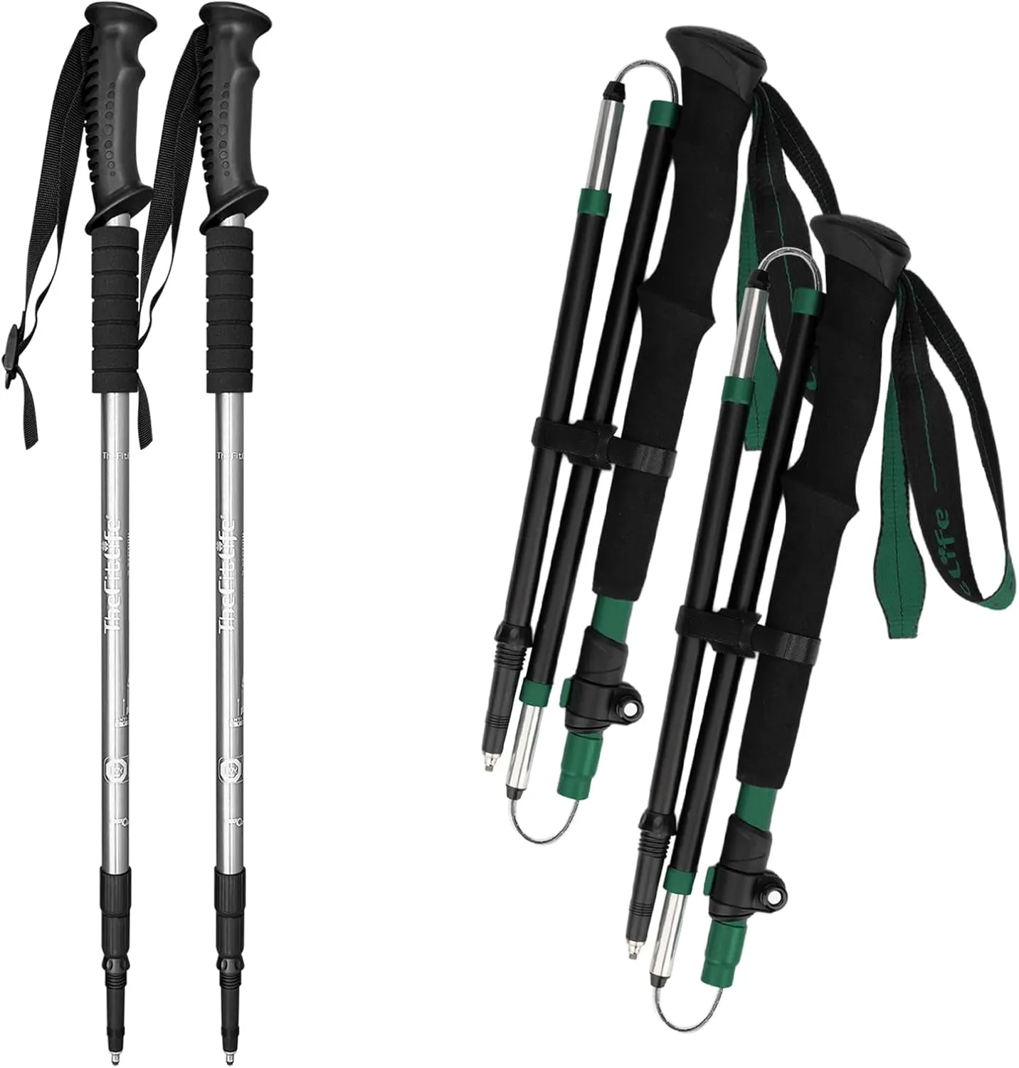 TheFitLife Anti Shock Trekking Poles   Folding Poles Aluminum