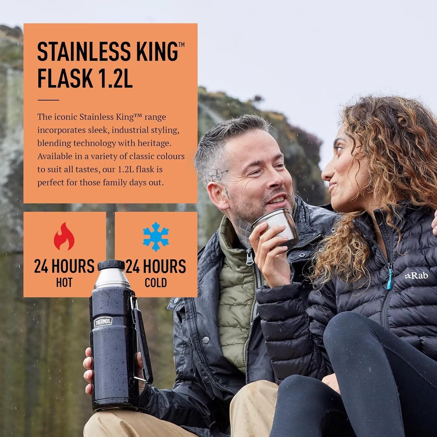 Thermos 170287 Stainless King Flask, Copper, 1.2L