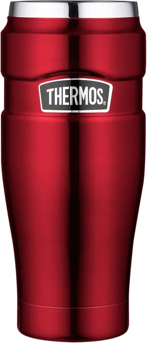 THERMOS 4002.248.047 Flask 0.47 Litre Stainless King Flask, Cranberry, 8,4x8,4x19,8 cm