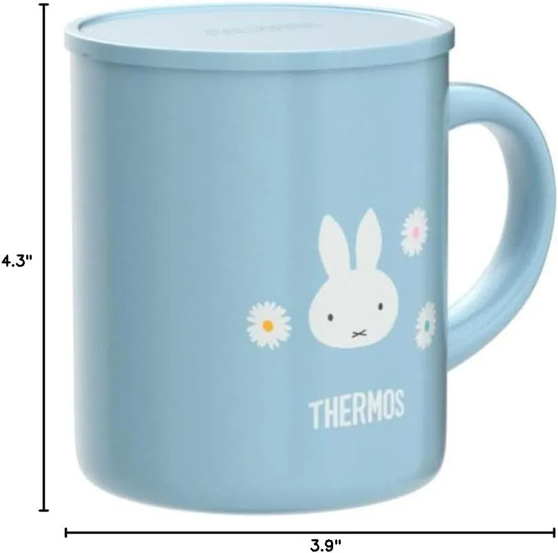 Thermos JDG-350B LB Vacuum Insulated Mug, 11.8 fl oz (350 ml), Miffy, Light Blue