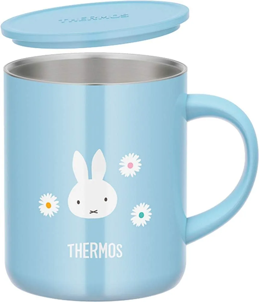 Thermos JDG-350B LB Vacuum Insulated Mug, 11.8 fl oz (350 ml), Miffy, Light Blue