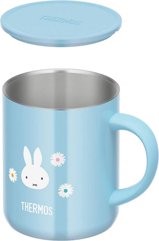 Thermos JDG-350B LB Vacuum Insulated Mug, 11.8 fl oz (350 ml), Miffy, Light Blue
