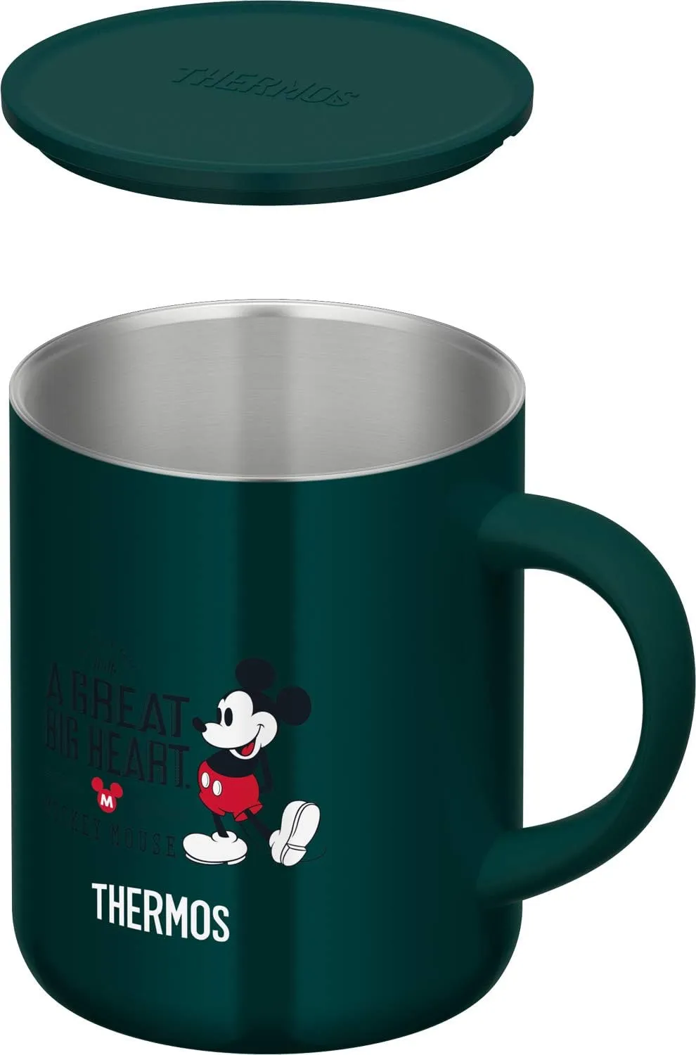 Thermos JDG-350DS DG Vacuum Insulated Mug, 11.8 fl oz (350 ml), Mickey Dark Green