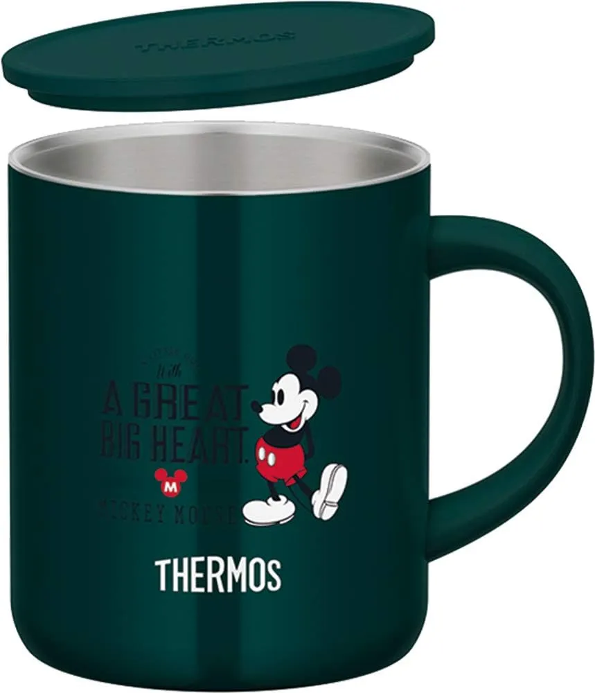 Thermos JDG-350DS DG Vacuum Insulated Mug, 11.8 fl oz (350 ml), Mickey Dark Green