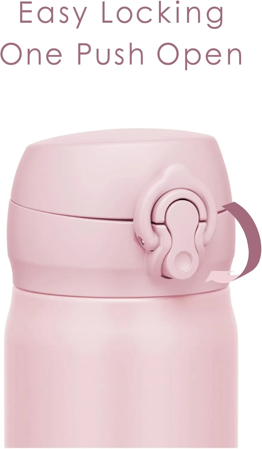 Thermos JNL-356 MVP Vacuum Insulated Portable Mug, 11.8 fl oz (350 ml), Mauve Pink, Easy to Clean and Easy to Clean with One-Touch Opening, Stainless Steel Bottle, Hot and Cold