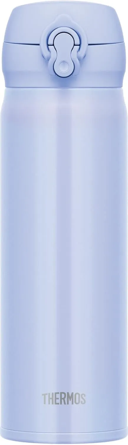 Thermos JNL-506 PBL Vacuum Insulated Portable Mug, 16.9 fl oz (500 ml), Pearl Blue, Easy to Clean and Easy to Clean, Lightweight Type, One-Touch Opening, Stainless Steel Bottle, Hot and Cold Retention
