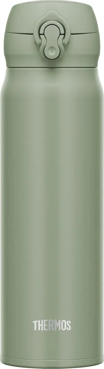 Thermos JNL-606 SMKKI Vacuum Insulated Portable Mug, 20.3 fl oz (600 ml), Smoked Khaki, Easy to Clean, Lightweight Type, One-Touch Opening, Stainless Steel Bottle, Hot and Cold