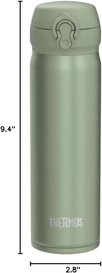 Thermos JNL-606 SMKKI Vacuum Insulated Portable Mug, 20.3 fl oz (600 ml), Smoked Khaki, Easy to Clean, Lightweight Type, One-Touch Opening, Stainless Steel Bottle, Hot and Cold