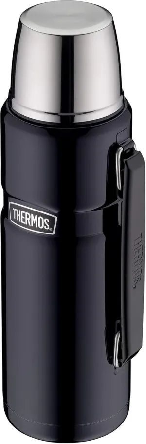 Thermos Stainless King Flask, Glossy Black, 1.2 L, 33.6 x 11.99 x 33.6 cm, 183267