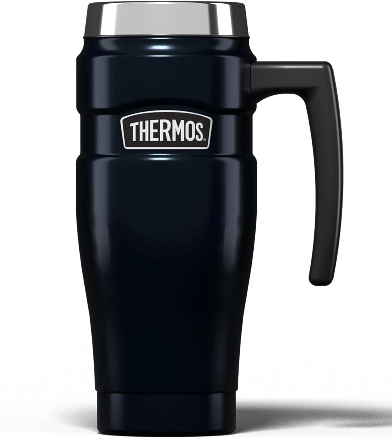 Thermos Stainless King Midnight Blue Travel Mug (470ml), Reusable Insulated Stainless Steel Coffee Cup for Hot or Cold Drinks, Vacuum Sealed Water Flask with a Leak-Proof Lid, 7hr Hot/18hr