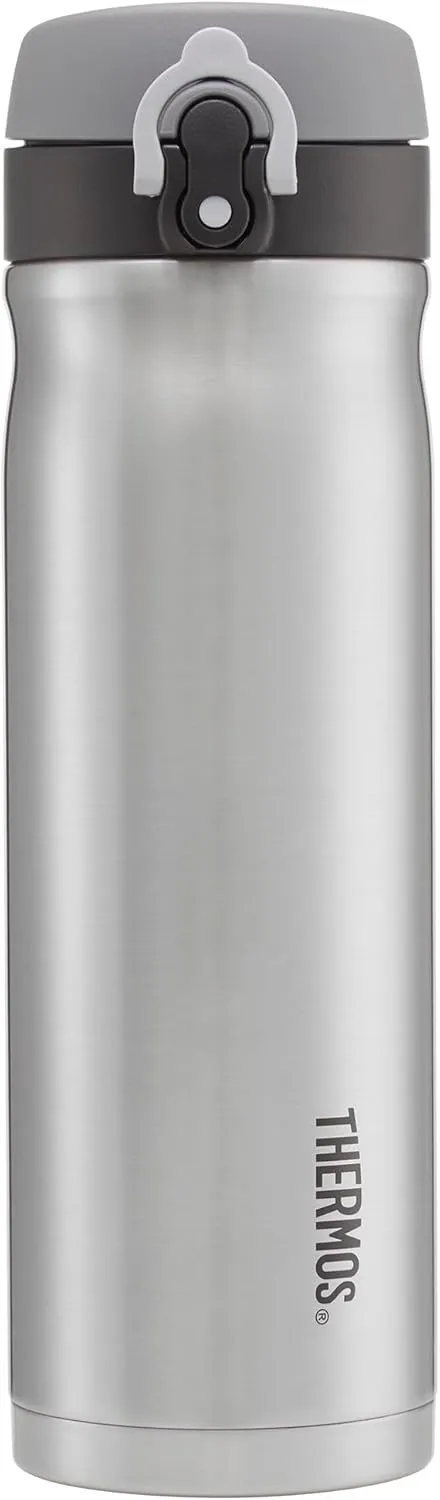 Thermos - Stainless Steel Direct Drink Flask (470ml) Reusable Insulated Thermal Coffee Cup for Hot or Cold Drinks, Vacuum Sealed Water Flask with a Leak-Proof Lid, 10hr Hot/24hr Cold