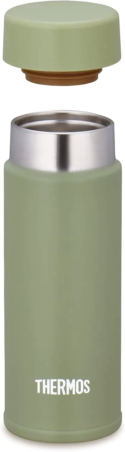 Thermos Water Bottle, Vacuum Insulated Pocket Mug, 4.2 fl oz (120 ml), Khaki JOJ-120 KKI (Small Capacity Model)