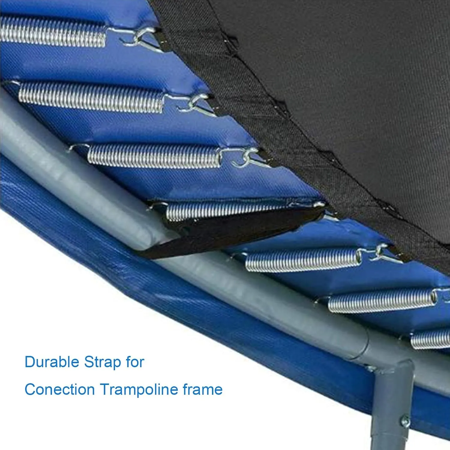 Trampoline Pad, 10ft 12ft 14ft Replacement Trampoline Safety Pad, Waterproof Trampoline Spring Cover, Round Without Hole for Pole, Tear-Resistant Edge Protection(Blue,13ft)