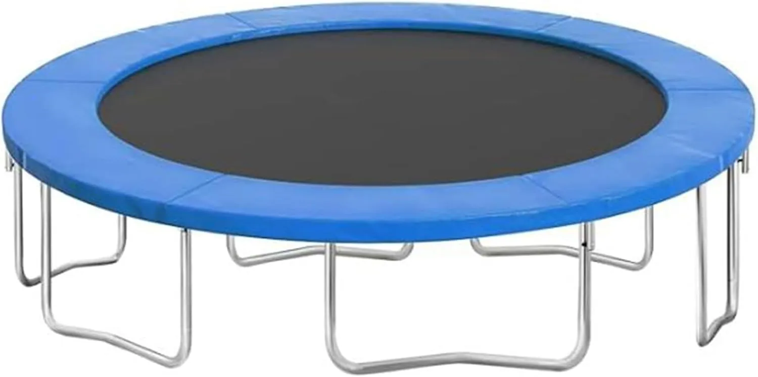 Trampoline Pad, 10ft 12ft 14ft Replacement Trampoline Safety Pad, Waterproof Trampoline Spring Cover, Round Without Hole for Pole, Tear-Resistant Edge Protection(Blue,13ft)