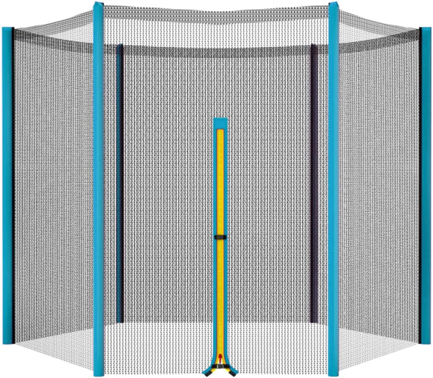 Trampoline Replacement Cover, Replacement Trampoline Safety Net, Enclosure Surround for 8Ft 10Ft 12Ft for Round Trampoline Mesh 6/8 Pole Enclosure Accessoire Safety Netting -Net Only, Blue