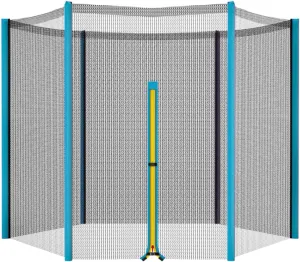 Trampoline Replacement Cover, Replacement Trampoline Safety Net, Enclosure Surround for 8Ft 10Ft 12Ft for Round Trampoline Mesh 6/8 Pole Enclosure Accessoire Safety Netting -Net Only, Blue