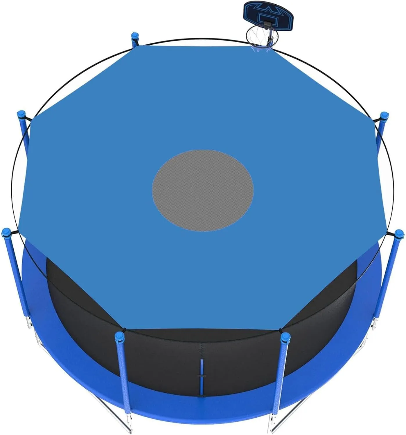 Trampoline Shade Cover, Anti-UV Trampoline Canopy, Waterproof Oxford Cloth Trampoline Tent Covers, Universal Protective Trampoline Accessories, for 12FT & 14FT Trampolines