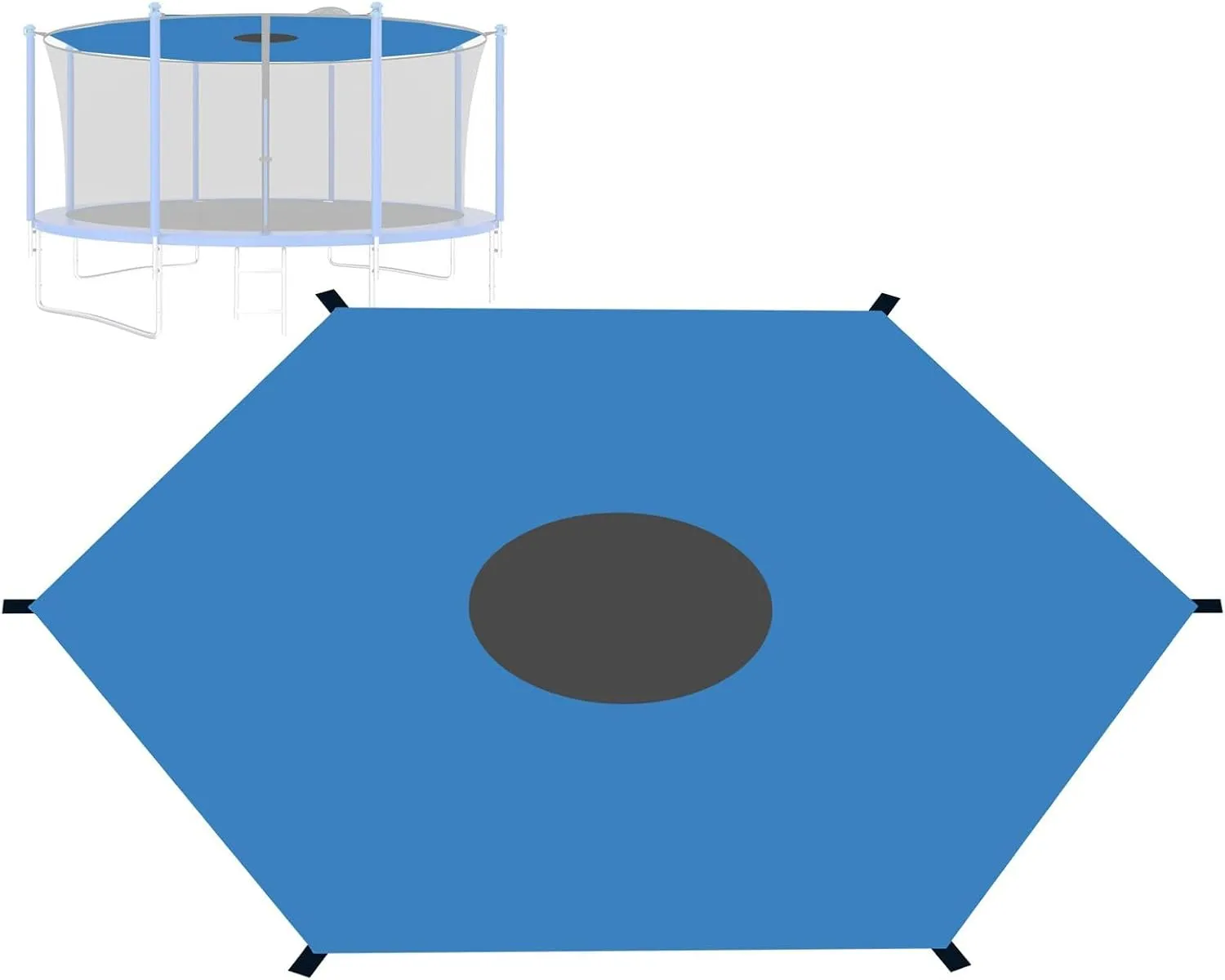 Trampoline Shade, Sun-Protection Trampolines Canopy, Easy to Install Trampolines Top Cover, Outdoor Trampoline Cover, Trampolines Sunshade Accessories for Outdoor Backyard Playground
