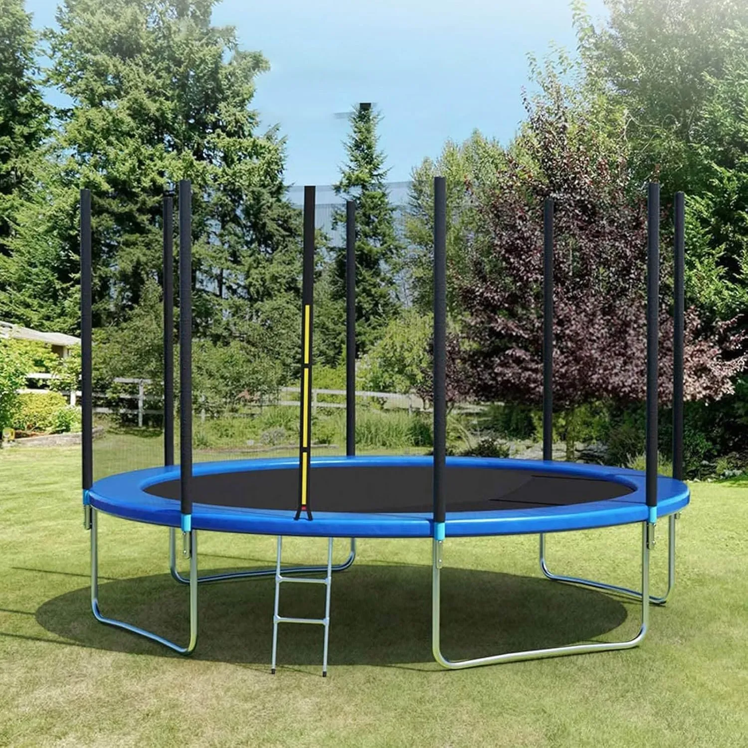 Trampoline Spring Cover, Jumping Mat, 6ft/8ft Round Trampoline Pad Replacement No Hole Tear-Resistant Pole Pad Waterproof UV Resistant Safety Pads