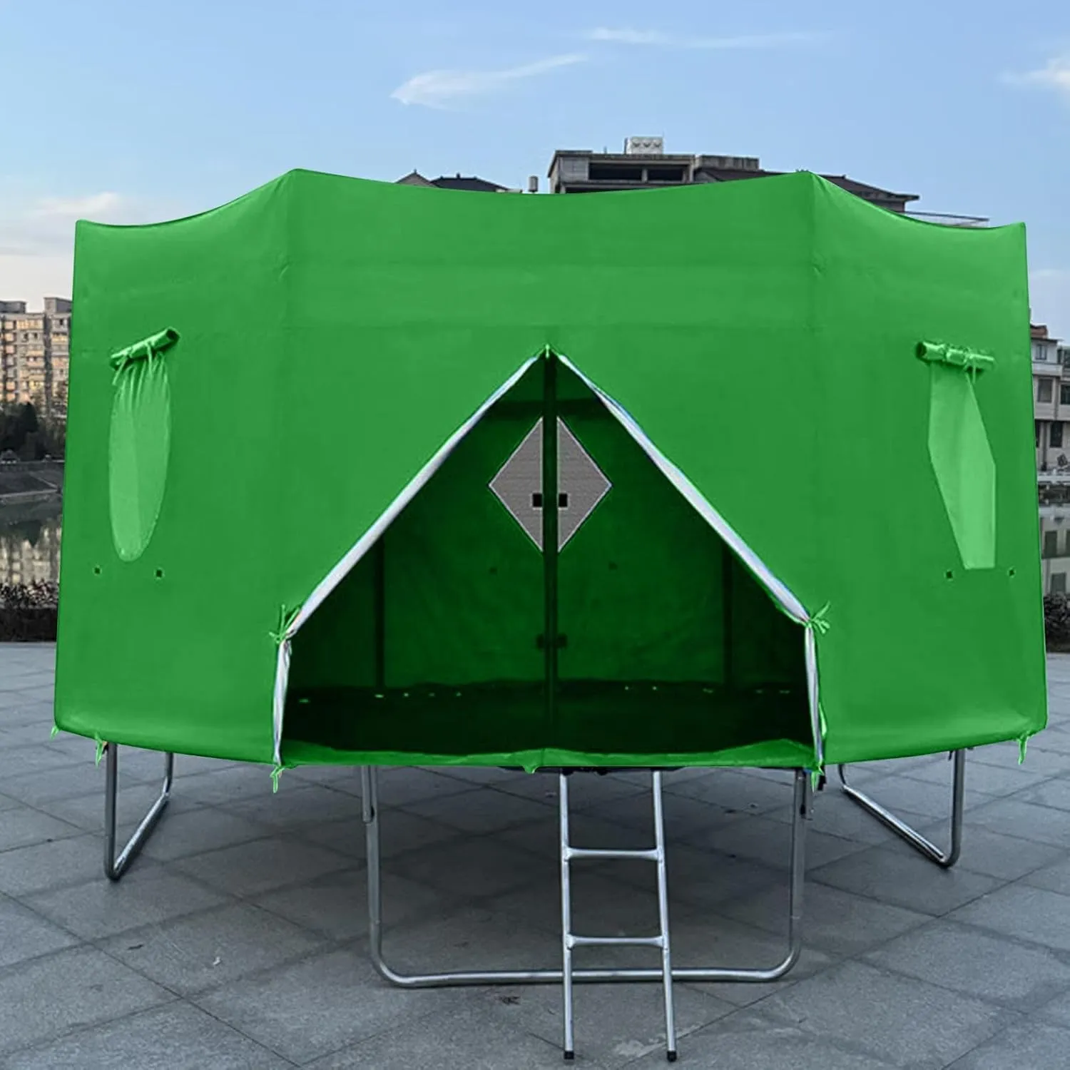Trampoline Tent 6FT 8FT 10FT 12FT 14FT, Fits for 6 Straight Round Trampoline, Trampoline Accessory Tent, Trampoline, Tent Only