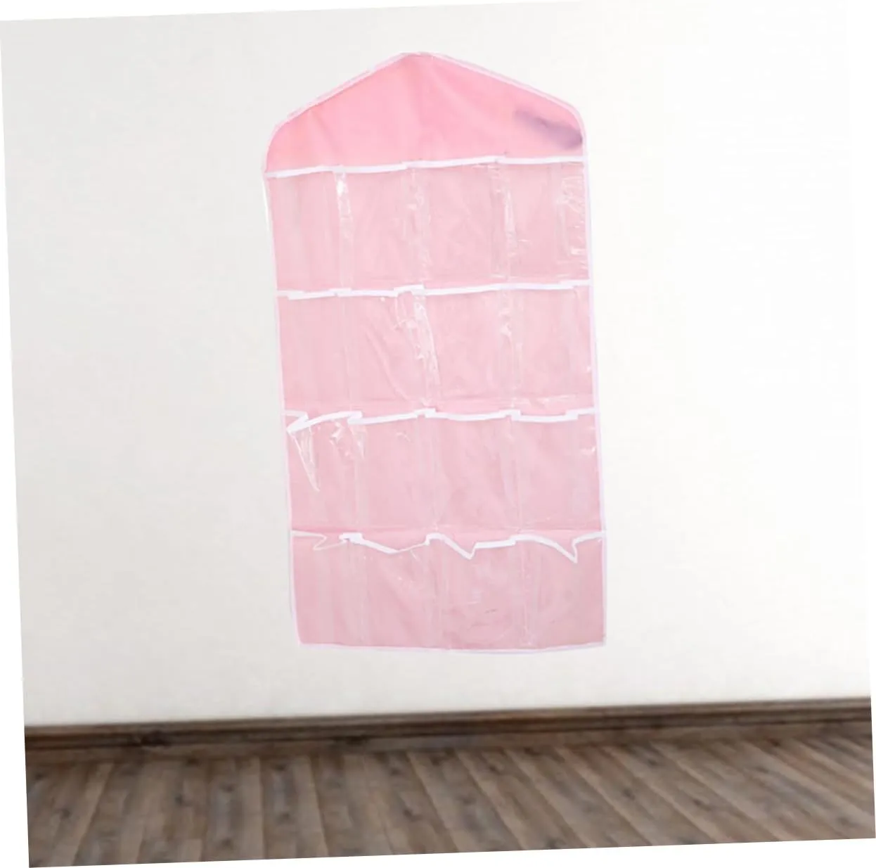 Transparent Hanging Bag for Underwear and Socks Storage Pink Organizer for Bedroom Closet Bathroom for Sorting Daily Essentials and Keeping Spaces Tidy