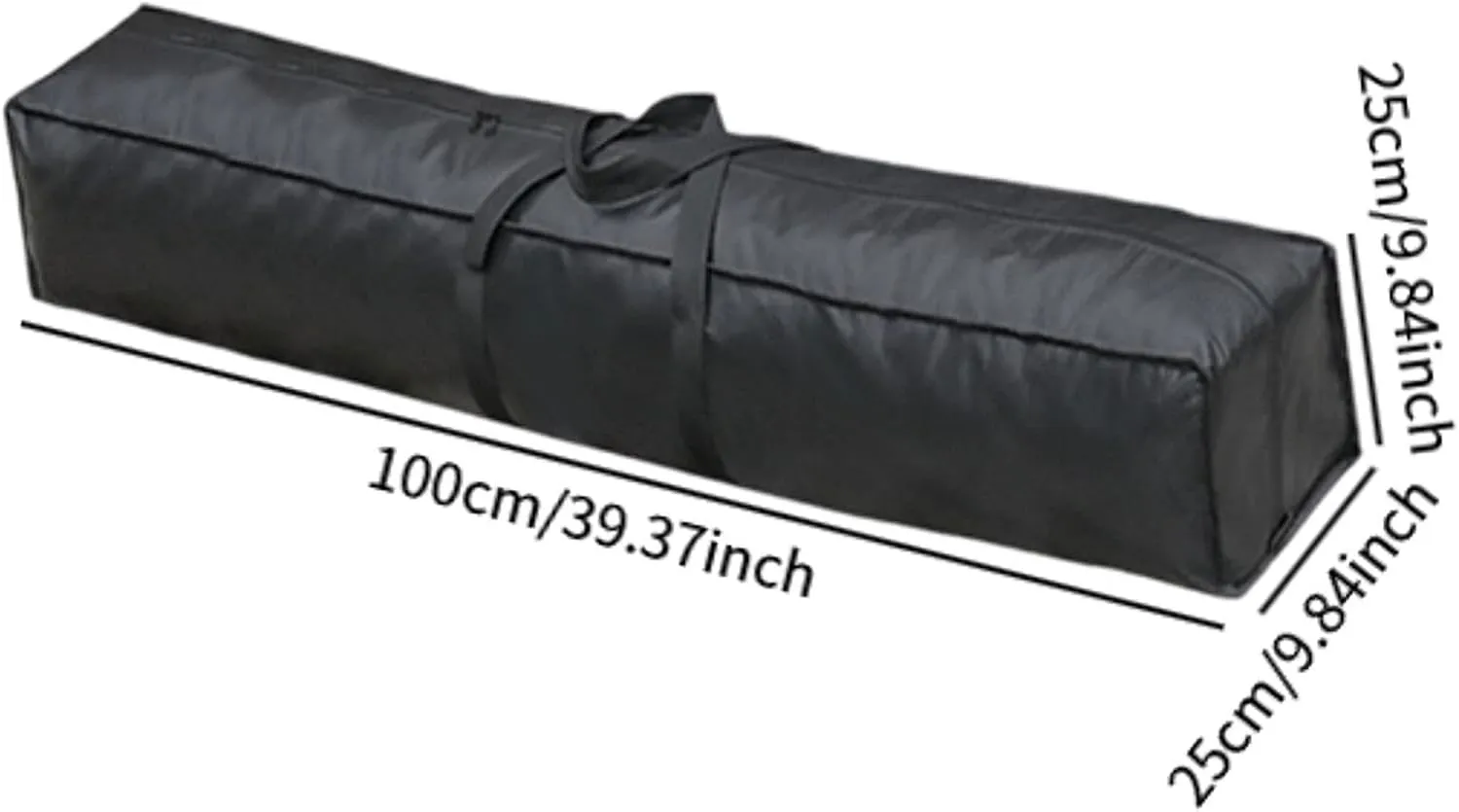 Travel Duffel Bag Large Sports Equipment Storage with Zipper Dustproof Long Luggage Bag Water Resistant for Tent Pole Gym, 100cmx25cmx25cm