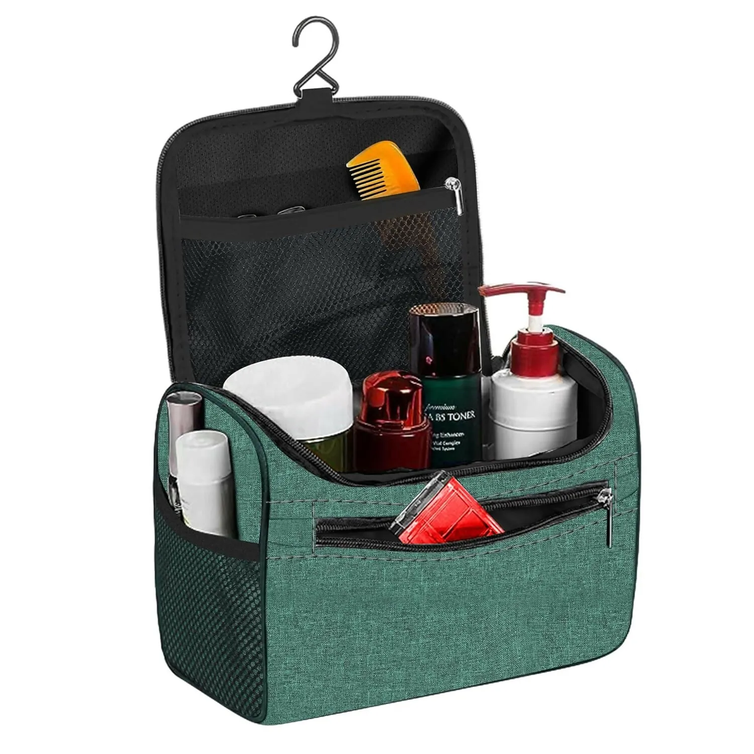 Travel Makeup & Toiletry Organizer Bag (Olive Green)