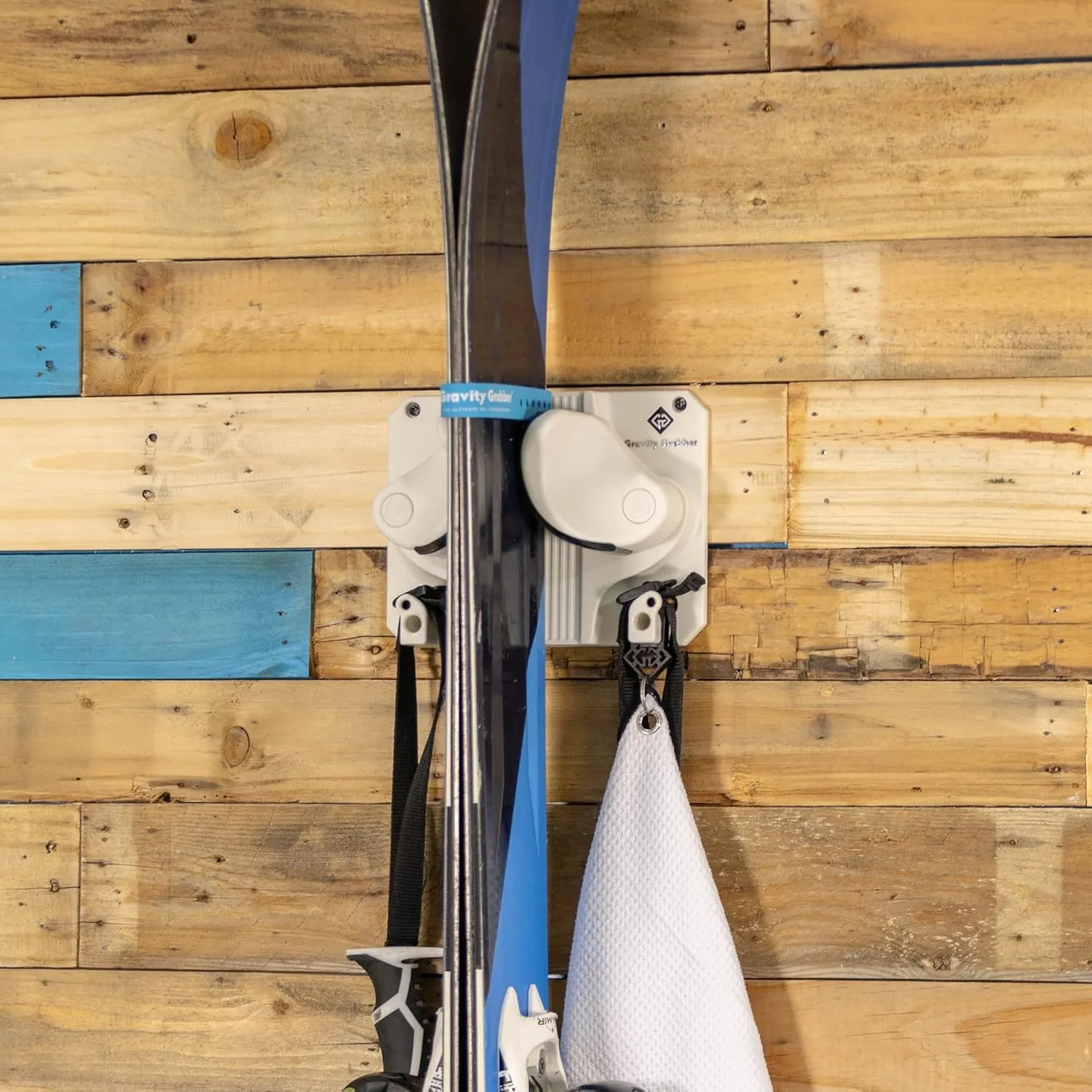 Ultimate Ski & Snowboard Wall Rack | Secure, Non-Slip Storage | Fits Any Ski/Board | Garage Organization | Ski Storage Rack | Snowboard Storage Rack | Winter Gear Organizer | 2 Pck