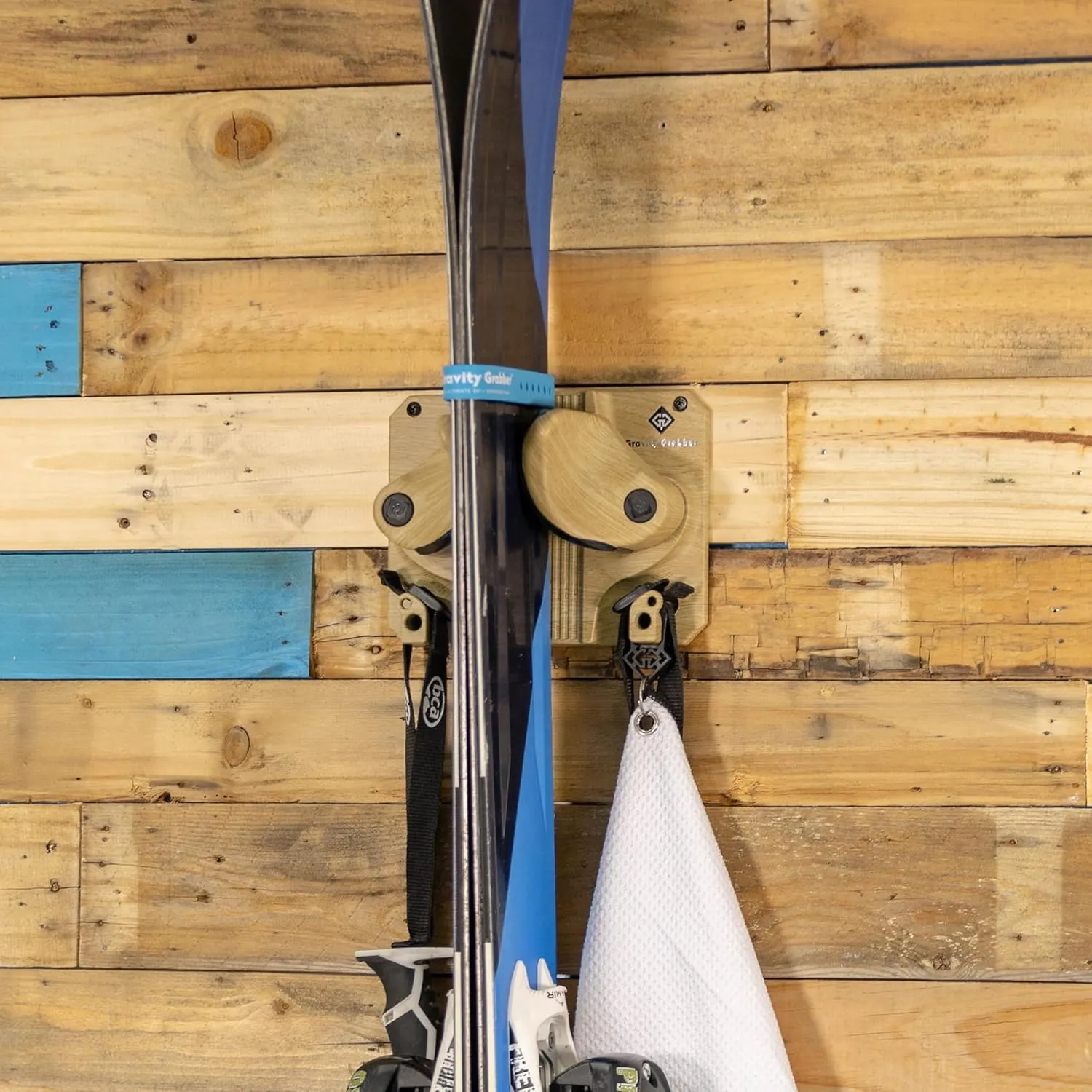 Ultimate Ski & Snowboard Wall Rack | Secure, Non-Slip Storage | Fits Any Ski/Board | Garage Organization | Ski Storage Rack | Snowboard Storage Rack | Winter Gear Organizer | 2 Pck
