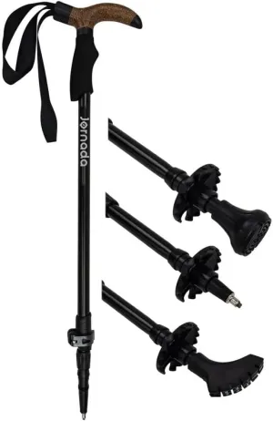 Ultralight Trekking Pole – Quick-Lock Anti-Shock Hiking Stick, Adjustable for Hiking & Backpacking – Cork Grip & Tungsten Tips (Aluminum Alloy, Collapsible)