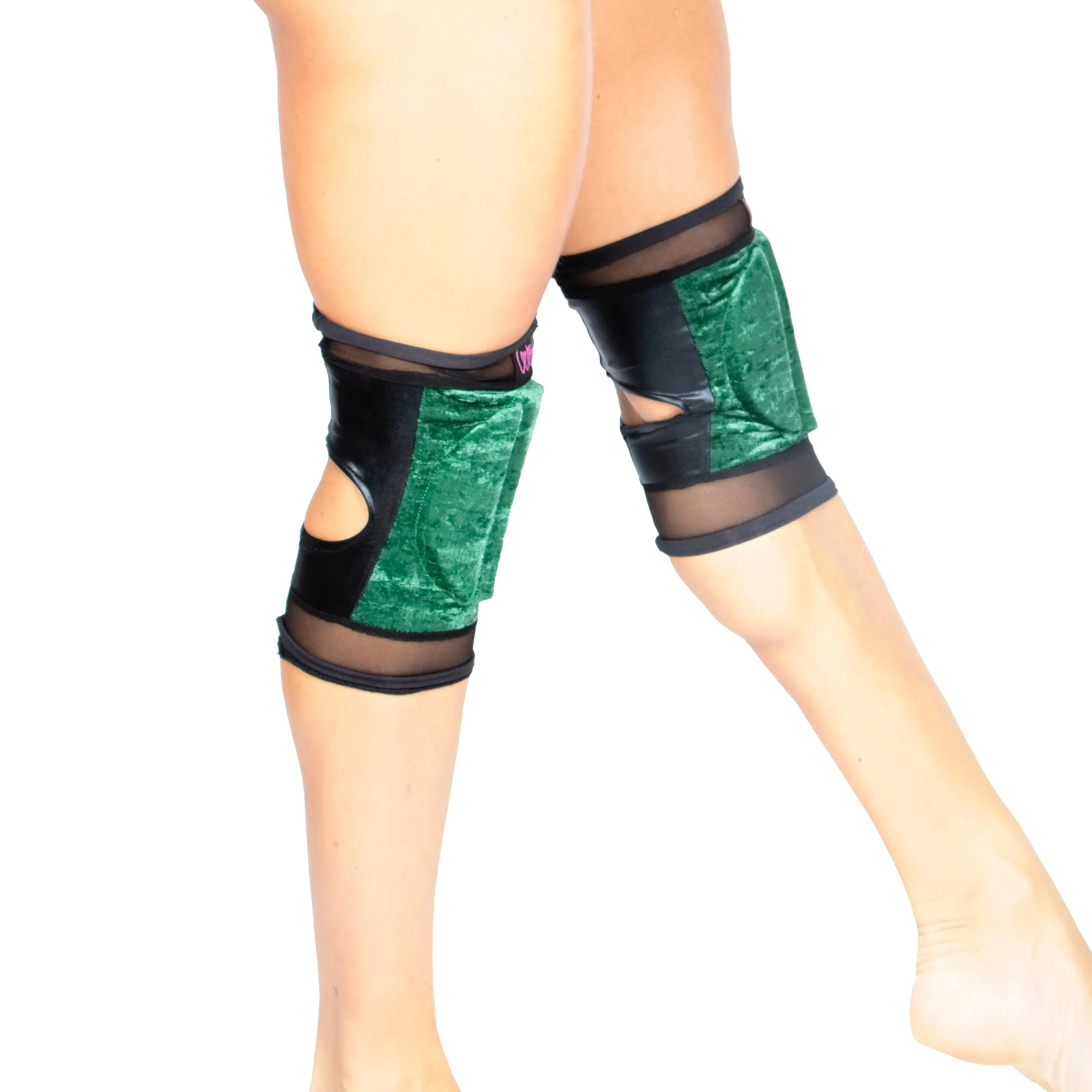 Velvet Grip Knee Pads - Forest Green