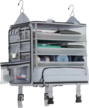 Voyaj Hanging Suitcase Organizer for Travel - Carry On Closet, Luggage Organizers, Travel Organizer - Easily Fits Carry On for Wrinkle Free Packing