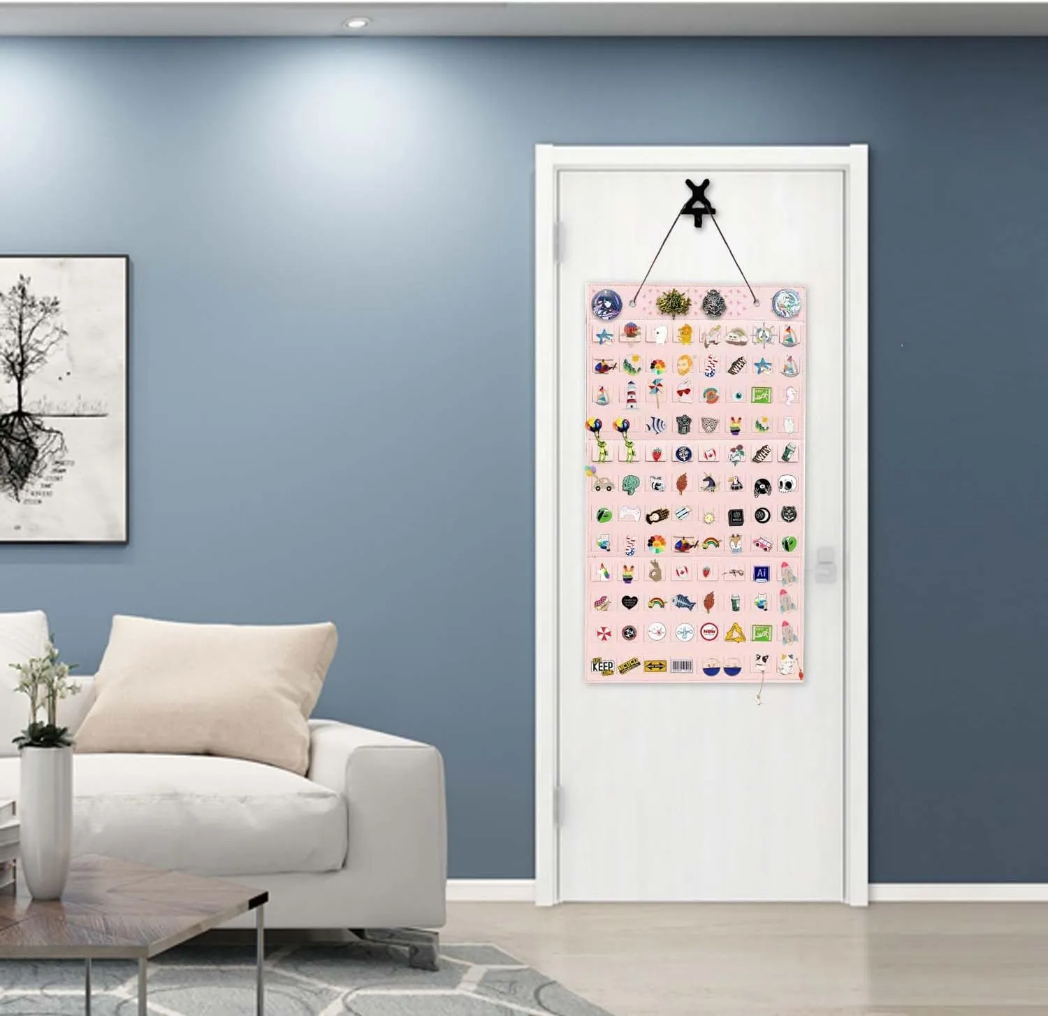Wall Hanging Brooch Pin Organizer,Pins Collection Display Case,Brooch Collection Storage Holder,Holds Up to 170 Pins(Not Include any Accessories)