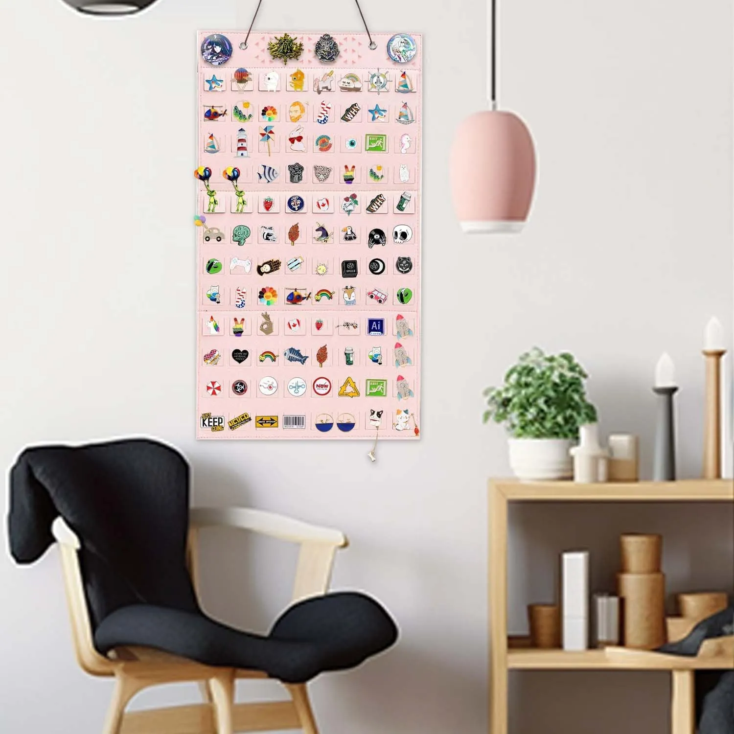 Wall Hanging Brooch Pin Organizer,Pins Collection Display Case,Brooch Collection Storage Holder,Holds Up to 170 Pins(Not Include any Accessories)