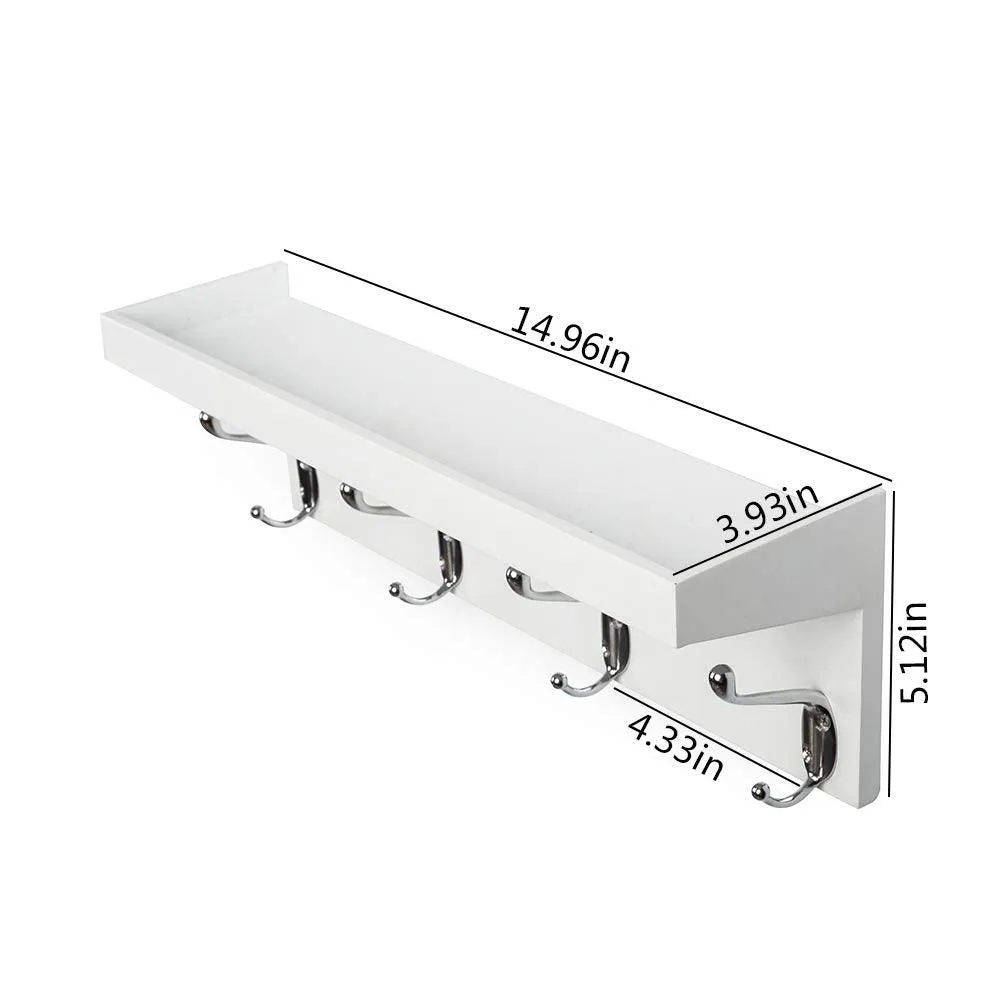 Wall Hanging Organizer with 4 Sturdy Hooks