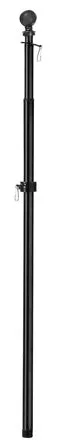 Weather Safe Black Iron Extendable Flag Pole